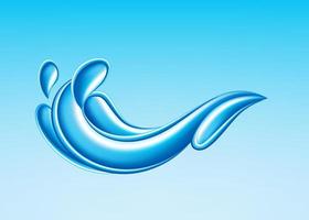 Design element Wave Blue water Illustration. Element design. Pro Vector design