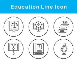 conjunto de iconos de vector de educación