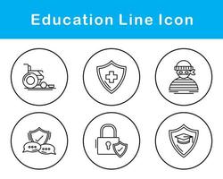 conjunto de iconos de vector de educación