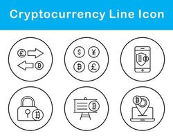 Bitcoin And Cryptocurrency Vector Icon Set