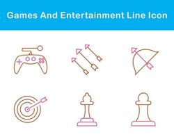 Games And Entertainment Vector Icon Set