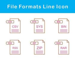 archivo formatos vector icono conjunto