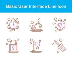 básico usuario interfaz vector icono conjunto