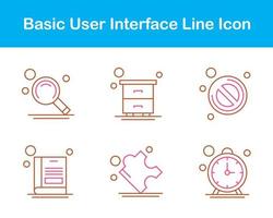 Basic User Interface Vector Icon Set