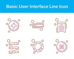 básico usuario interfaz vector icono conjunto