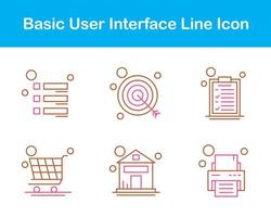 Basic User Interface Vector Icon Set