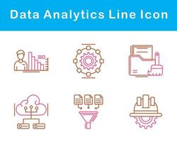 datos analítica vector icono conjunto