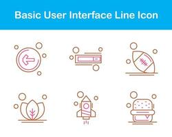 básico usuario interfaz vector icono conjunto