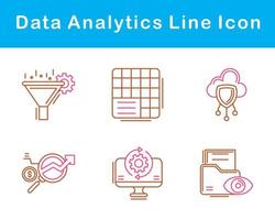 datos analítica vector icono conjunto