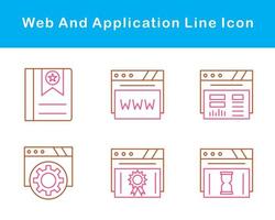 web y solicitud vector icono conjunto