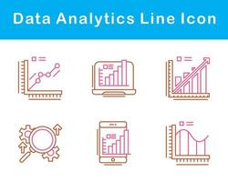 datos analítica vector icono conjunto