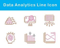 datos analítica vector icono conjunto