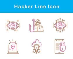 conjunto de iconos de vector de hacker