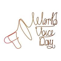 World voice day good for world voice day celebration. line art design. flyer design. flat illustration. vector graphic.