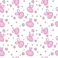 Hand drawn colorful bees. Summer meadow collection. Beautiful design for your textile, paper, cards, web page background. Vector seamless pattern.