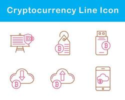 bitcoin y criptomoneda vector icono conjunto