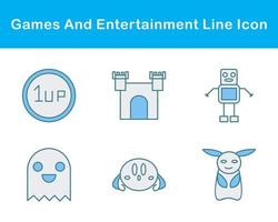 Games And Entertainment Vector Icon Set