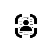 Scan User Icon Vector Design