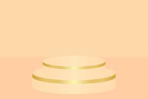 Minimalist Podium 3D Background Design vector