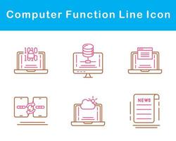 Computer Function Vector Icon Set