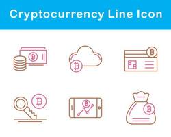 Bitcoin And Cryptocurrency Vector Icon Set