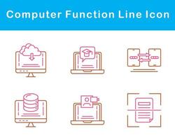 computadora función vector icono conjunto