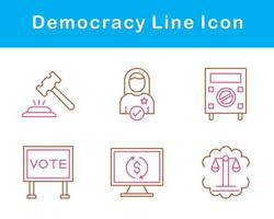 democracia vector icono conjunto