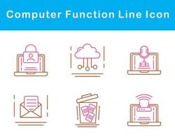 Computer Function Vector Icon Set
