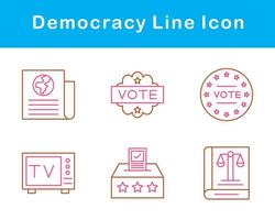 democracia vector icono conjunto