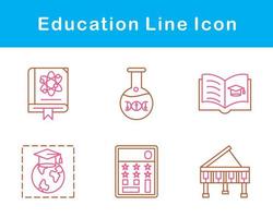 conjunto de iconos de vector de educación