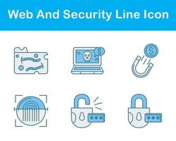 web y seguridad vector icono conjunto