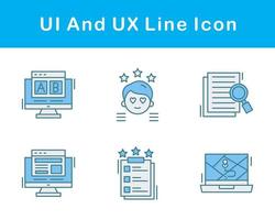 ui y ux vector icono conjunto