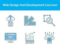 web diseño y desarrollo vector icono conjunto