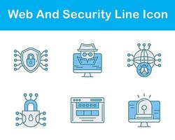 web y seguridad vector icono conjunto