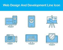 web diseño y desarrollo vector icono conjunto