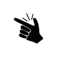 easy hand gesture icon design. clicking finger sign and symbol. vector