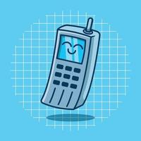 Mobile Phone Vector Cartoon Illustration