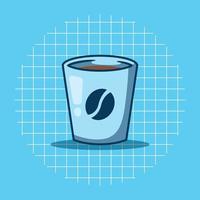 Vector illustration of coffee. Flat cartoon style.