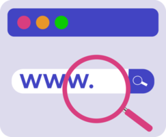 zoeken icoon Aan een web bladzijde png