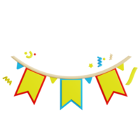 3d fiesta bandera png