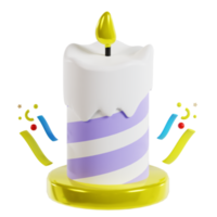 3D One Candle png