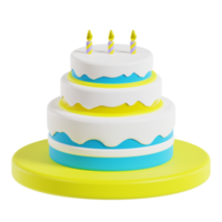 pastel de cumpleaños 3d png