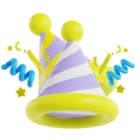 3d sombrero cumpleaños png