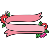 element text band och blomma ClipArt. png