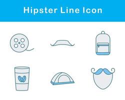 hipster vector icono conjunto