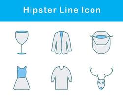 hipster vector icono conjunto