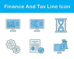 Finanzas y impuesto vector icono conjunto