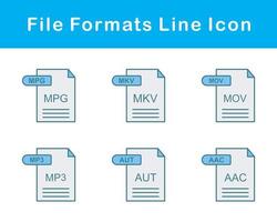 archivo formatos vector icono conjunto