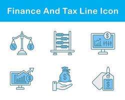 Finanzas y impuesto vector icono conjunto