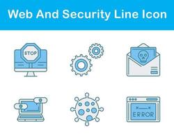 web y seguridad vector icono conjunto